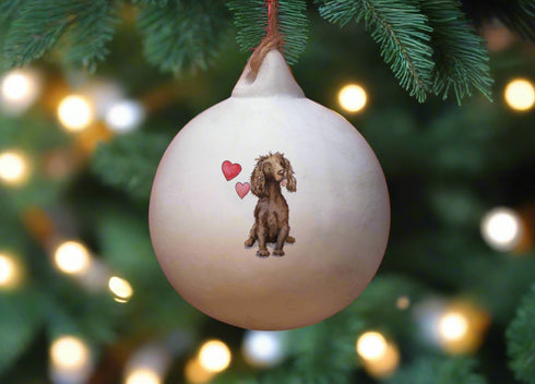 Cocker (Working) Liver Ceramic Round Bauble